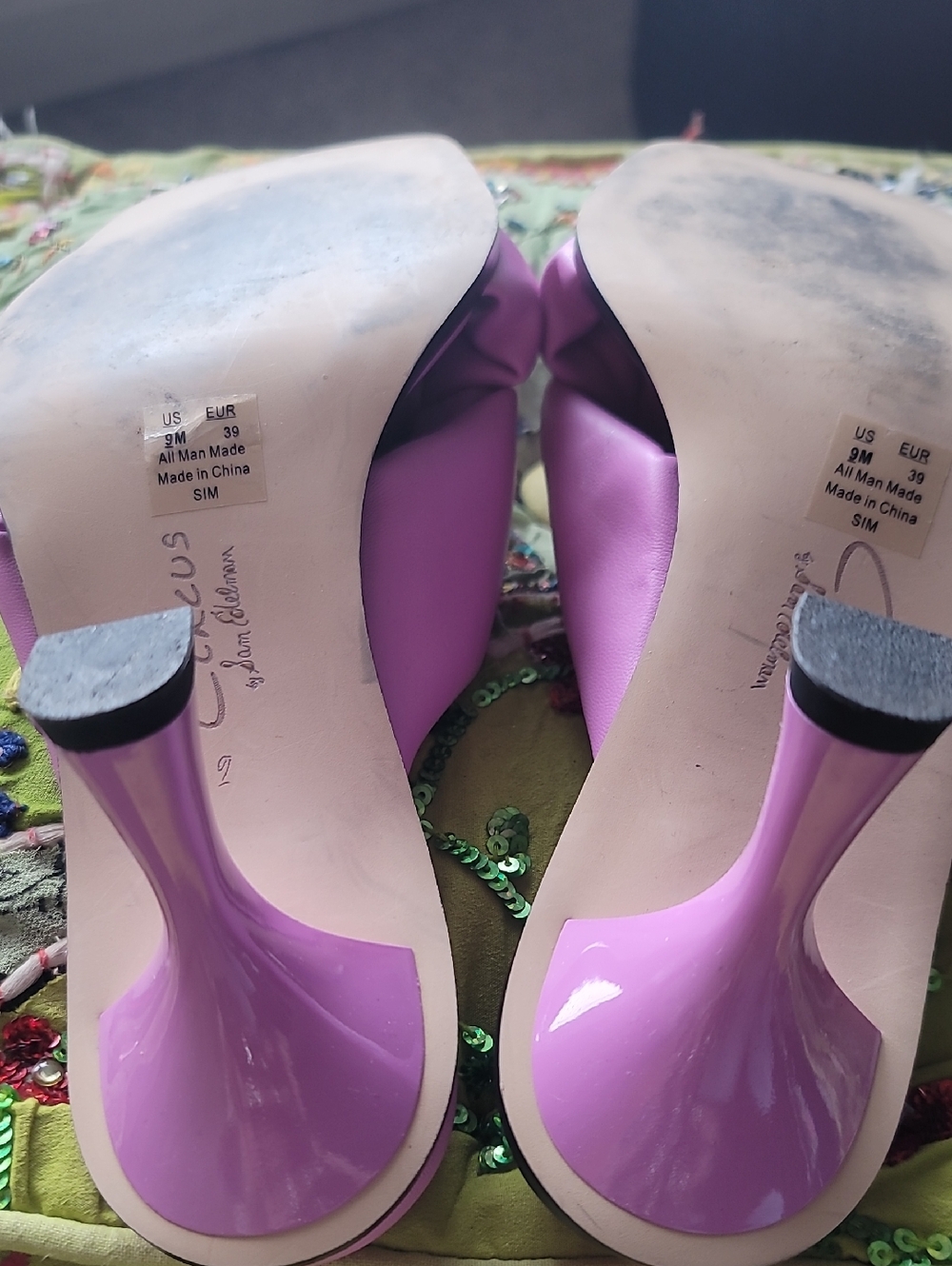 Circus NY by Sam Edelman Pink Slide Kitten Heal Sandals - Picture 4 of 6